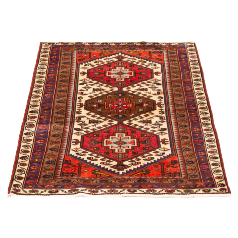 Tapis en laine crème noué à la main 3 pi 4 po x 4 pi 11 po Andelz