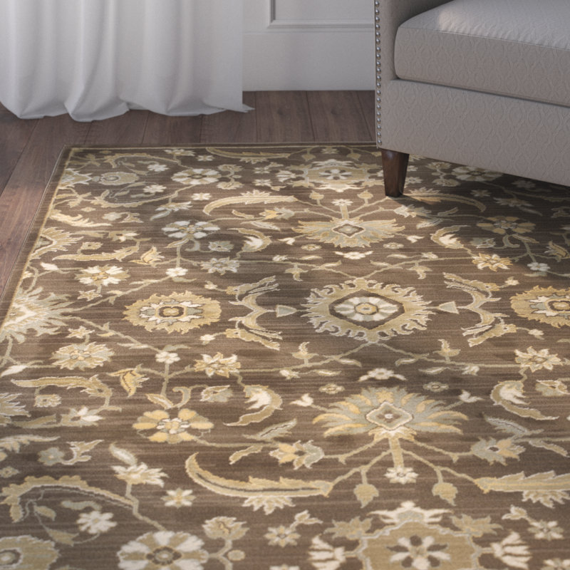 Tapis brun / vert Christensen, Rectangle 4 pi x 5 pi 7 po