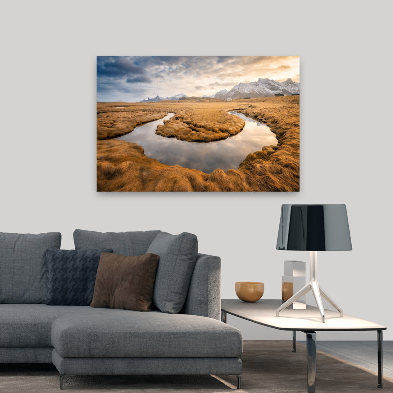 Lofoten XXIII, art mural abstrait contemporain, H 48 po x l 32 po