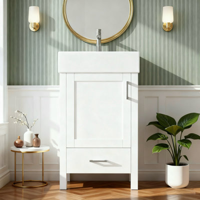 Meuble-lavabo 20,28 po avec lavabo en céramique