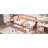 Upholstered Twin Size Platform Bed With USB Ports And LED Belt, With Trundle, Pink-315441964
