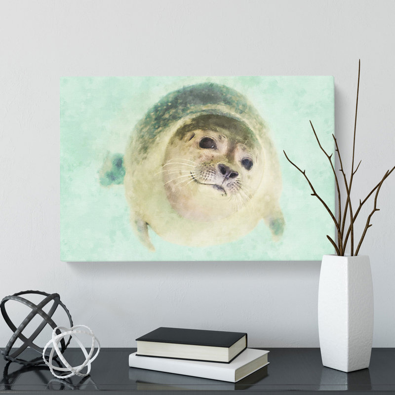Seal - Wrapped Canvas Painting, 50cm H x 76cm W x 3cm D