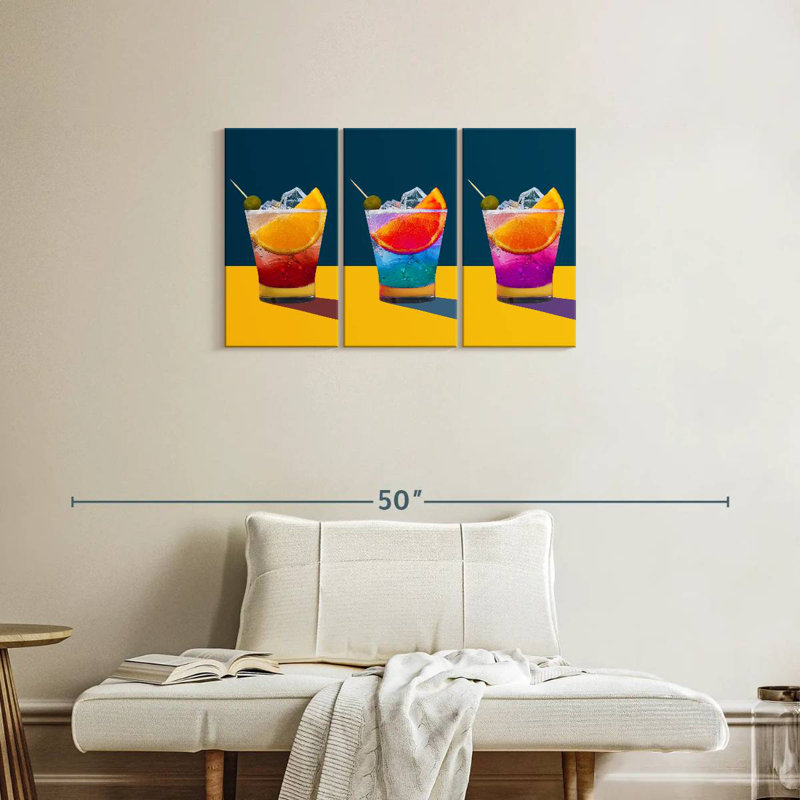 Yarlin Rainbow Cocktails, 20" H x 33" W