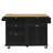 [Product Display Video Available]TOPMAX Farmhouse Kitchen Island With Drop Leaf And 2 Seatings, Kitchen Table Set With Storage Cabinet, Drawers, Door Shelves And Power Outlet, Black-1347136454