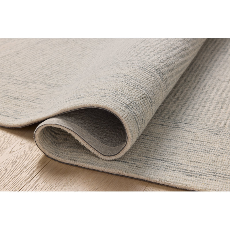 Tapis ivoire / ciel Amber Lewis x Loloi Windsor, Carré 1 pi 6 po