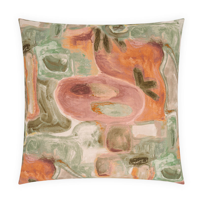 Coussin Tavia, Pivoine, Carré 24 po