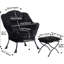 Ensemble de fauteuil pliant avec repose-pieds pliable avec repose-pieds et tabouret de confort de type nuage