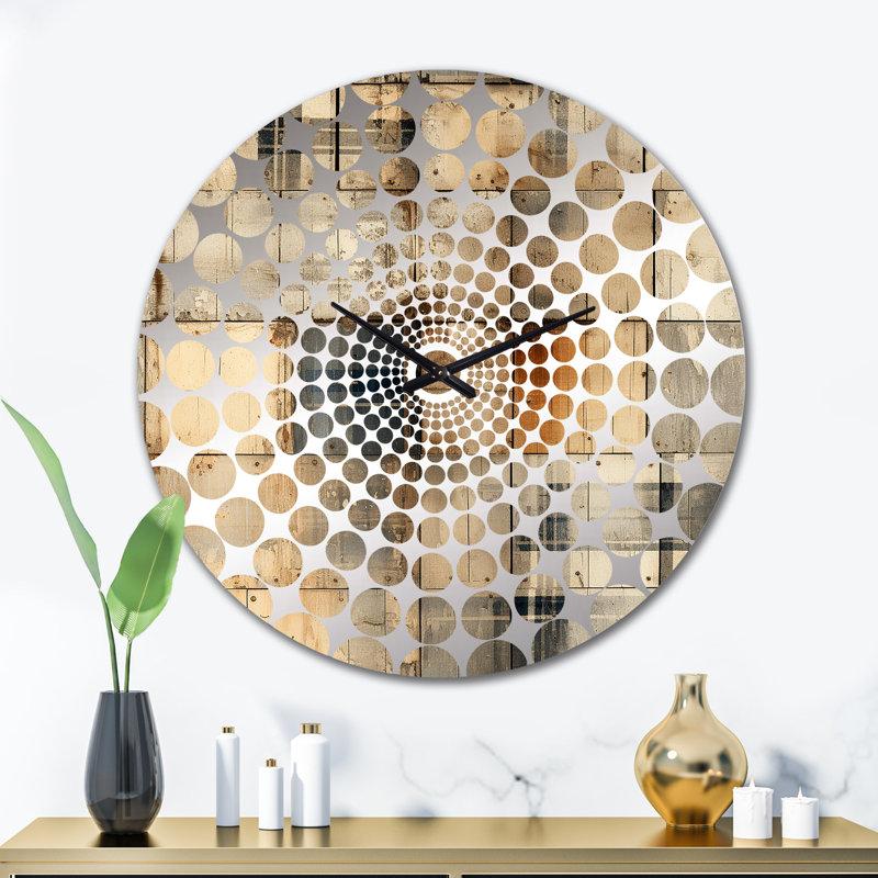 Horloge murale beige rustique, Très grand