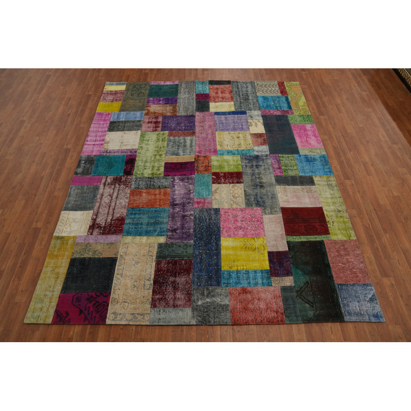 Tapis patiné multicolore 8 x 10