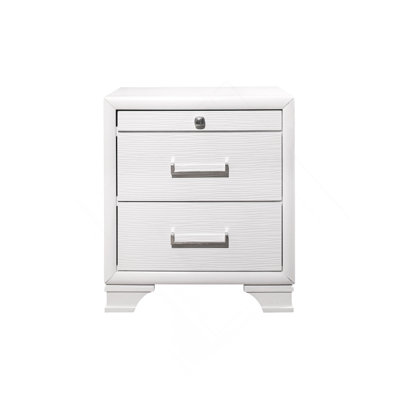 Table de chevet civique blanche