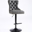 Cuir PU noir avec hauteur réglable et confortable de 2 chaises de bar, dossier pour îlot de cuisine noir-1216902923