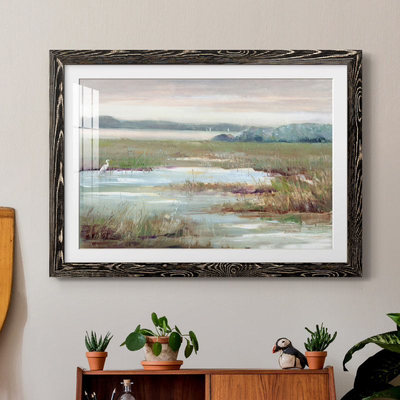 «Early Morning Magic» par J Paul - reproduction d'art sur papier encadrée, Cadre noir, H 37,5 po x l 27,5 po x P 1,5 po