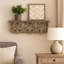  Petite étagère murale décorative en bois H 7 po