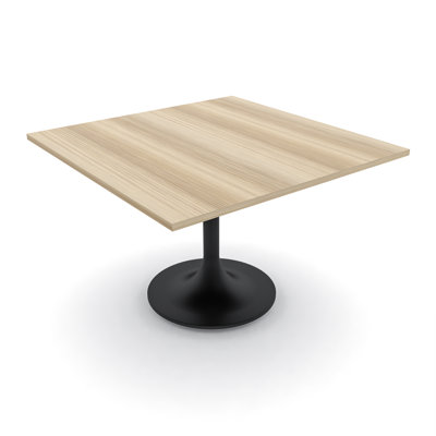Square Conference Table with Metal Tulip Base