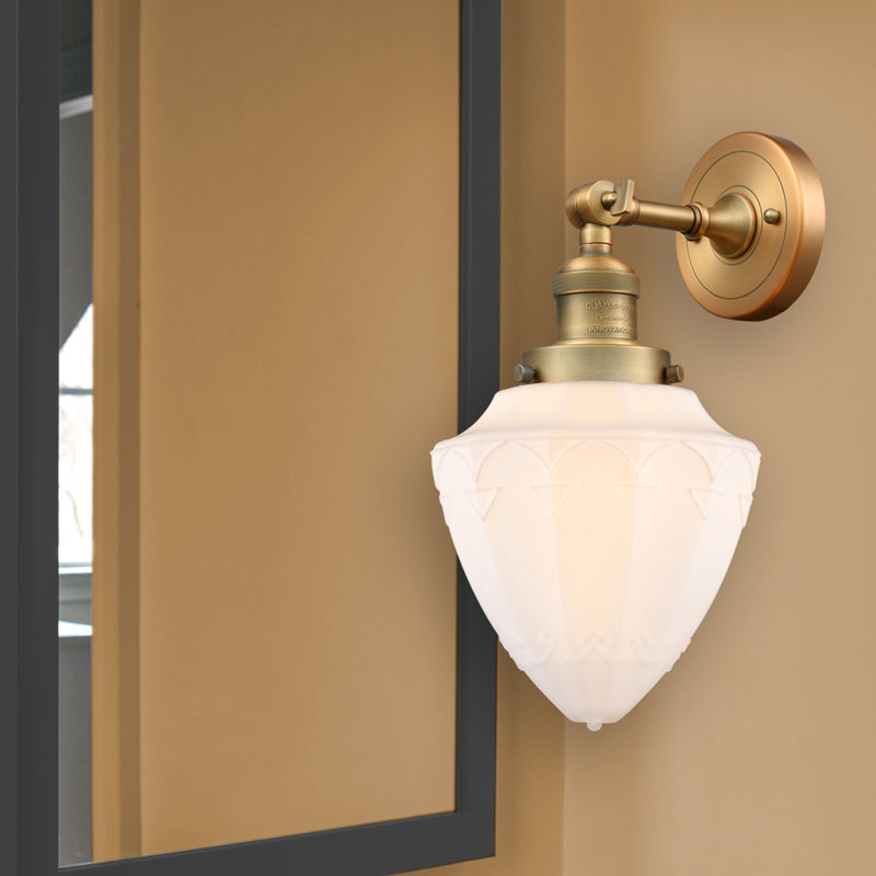 Arfh Armed Sconce, Brushed Brass