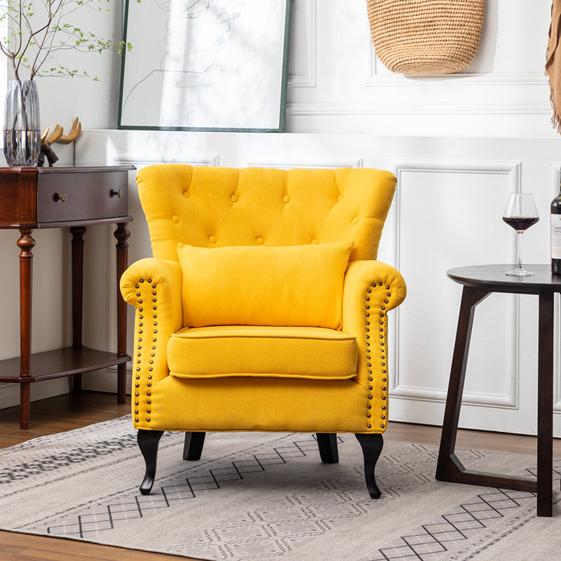 Amalfi Upholstered Armchair, Yellow