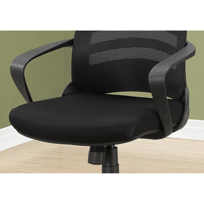 Chaise de bureau moderne, hauteur réglable et courbée, siège pivotant, filet noir et métal, pour bureau pivotant ergonomique, filet, productivité