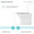 Carre Back to Wall Toilet Bowl Bundle in Glossy White