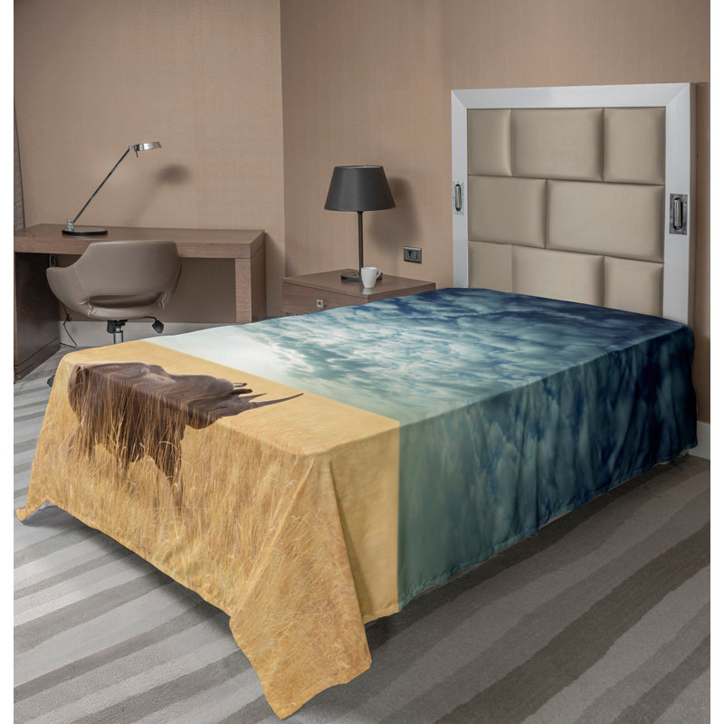 Drap de lit Ambesonne Savannah, Drap plat pour lit simple