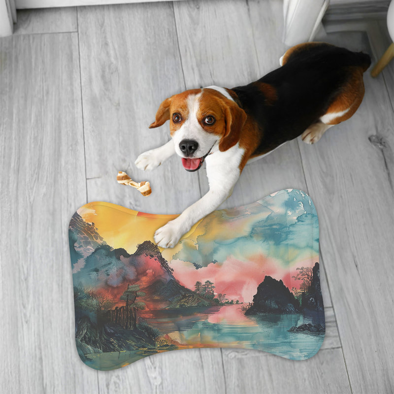 Oriental Landscape Art - Tapis d'alimentation en os 1 pièce