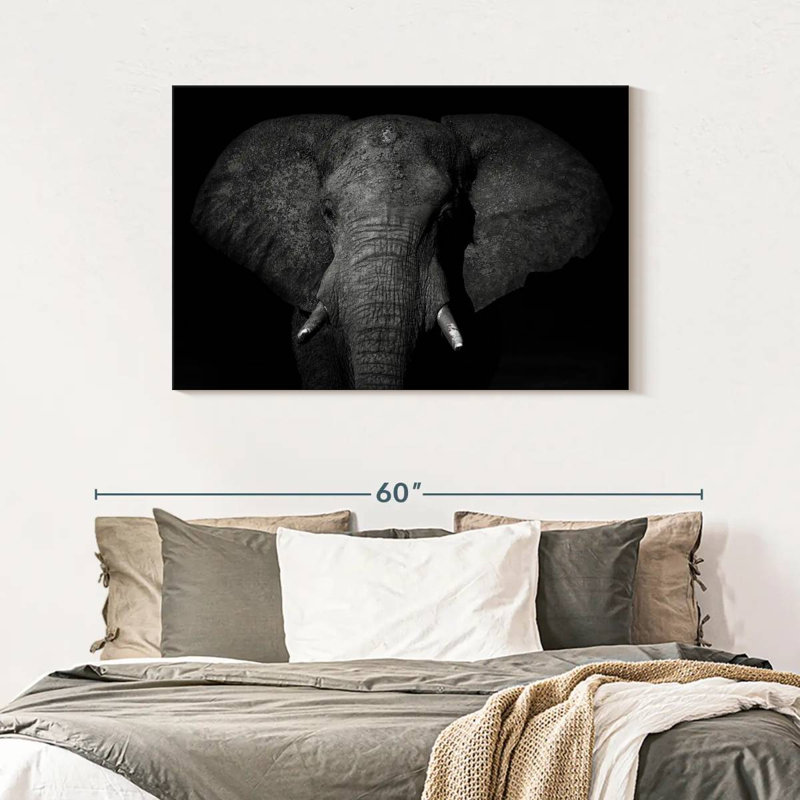 Brampt Mud Covered Elephant, 30" H x 45" W