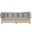 Ensemble 4 pièces de canapé de patio en résine tressée résistant aux rayons UV avec auvent rétractable, coussins et table élévatrice-1346902579