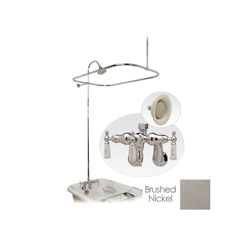 Complete Shower System with Rough in-Valve, Brass Nickel