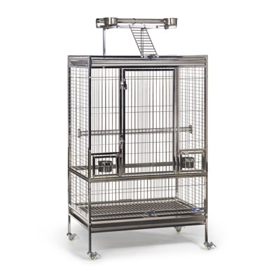 Ousley 61.25'' Steel Play Top Floor Bird Cage with Wheels