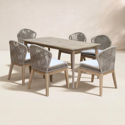 Bowery 35" Acacia Patio Dining Set