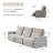 Majida Oversized Wall-Hugging Modular Power Reclining Sofa with One Reclining Seat-1746472397-1746472401-1746472406