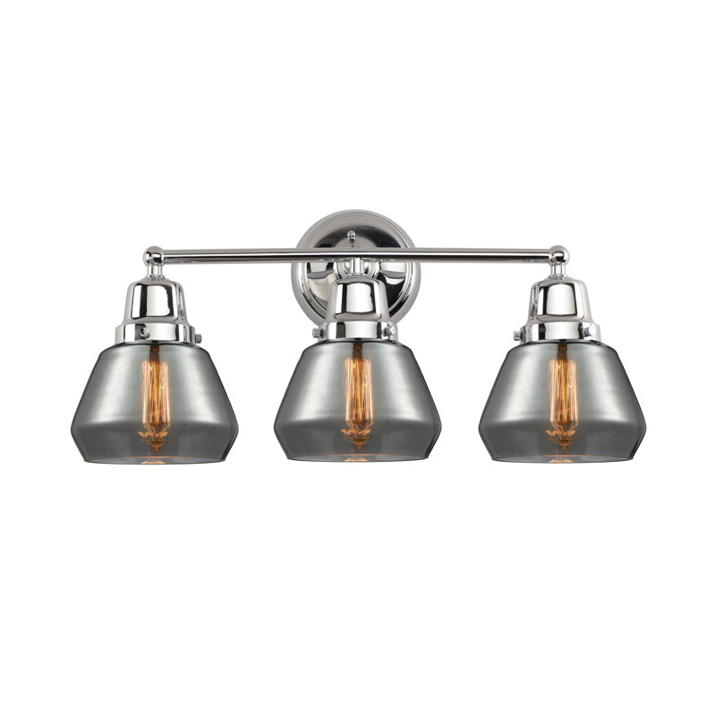 Cahn 3 - Light Dimmable Vanity Light, Plated Smoke, Incandescent, Brushed Satin Nickel