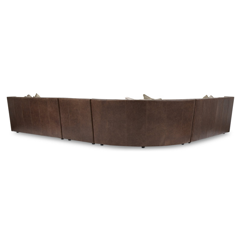 Bernhardt Candace 4 Piece Leather Sectional