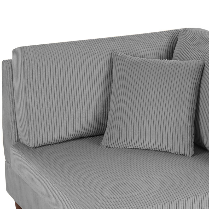 Seemab Modular Corner Sofa, Light Grey