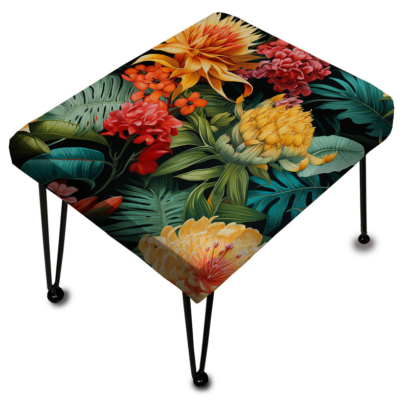 Motif tropical Jungle Splendor - repose-pieds rectangulaire tropical