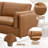 Top Grain Leather 3 Pieces Modular Sectional