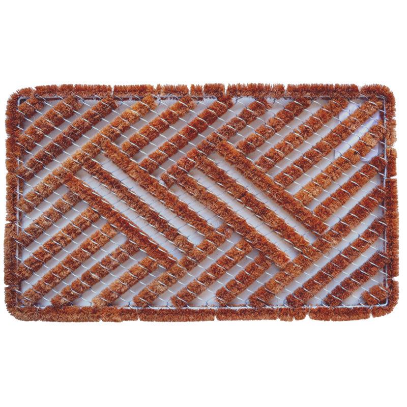 Alyna Non-Slip Geometric Outdoor Doormat, Rectangle 1'6" x 2'6"