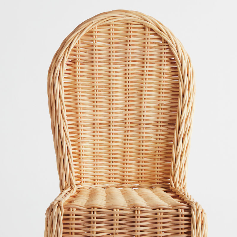 Chaise courbée Louella Courbe Palm Rattan, Naturel