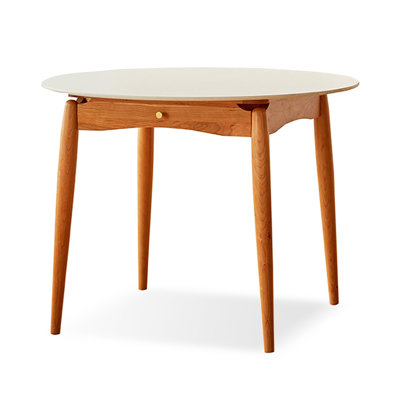 White Round Stone with Solid Dining Table For Dining Room/Kitchen