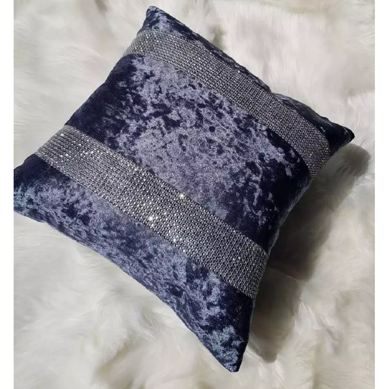 Dimante Crushed Velvet Cushion Covers 45X45, Grey