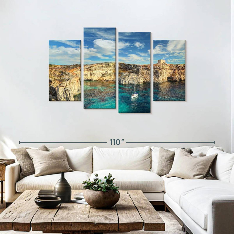 Gillard Comino Coastal Cliffs, 48" H x 75" W