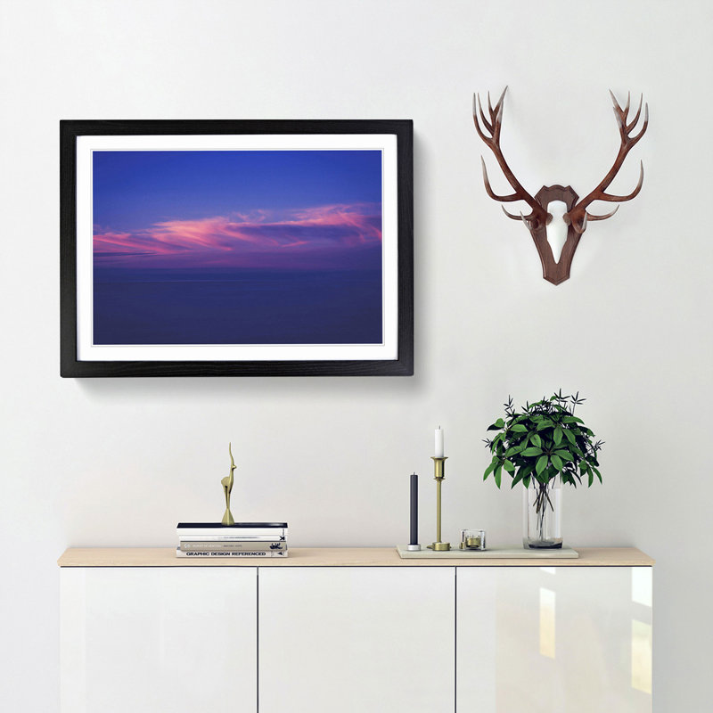 Light Clouds - Picture Frame Photograph Print, 36cm H x 48cm W x 2cm D, Black Framed