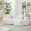 Canapé modulaire courbé en chenille avec 2 coussins - Conception semi-circulaire modulaire pour le salon, la chambre à coucher, le bureau ou le salon-1449336608