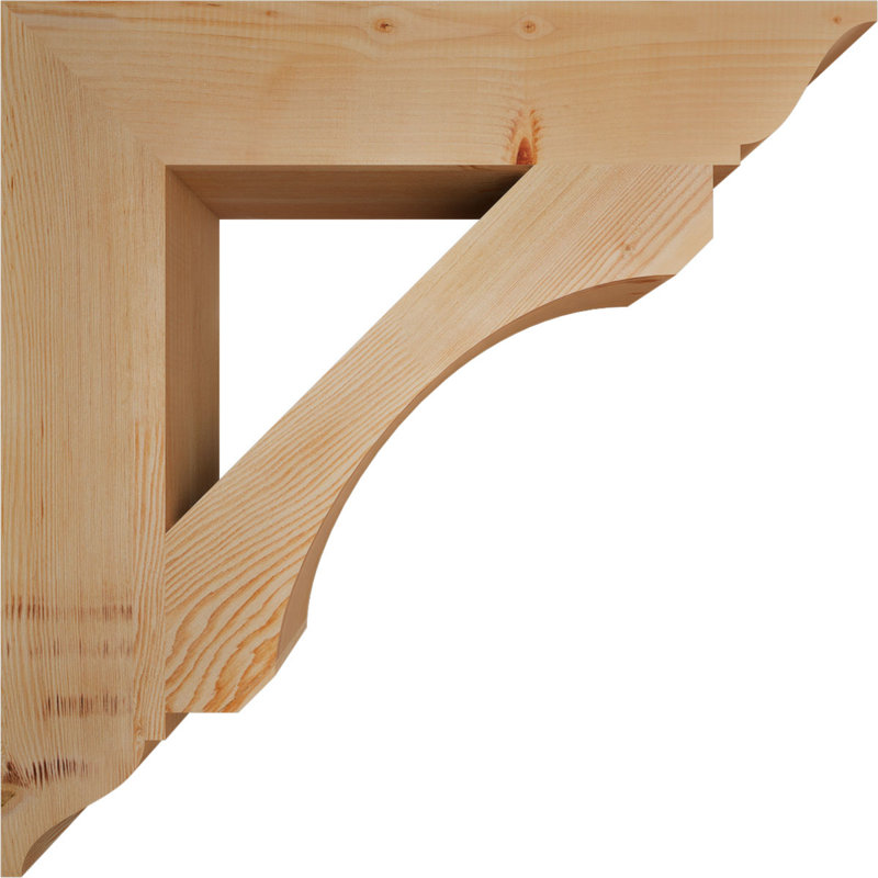 Support en bois rustique traditionnel BKTLEC01, Douglas (lisse), H 32 po x l 5,5 po x P 32 po