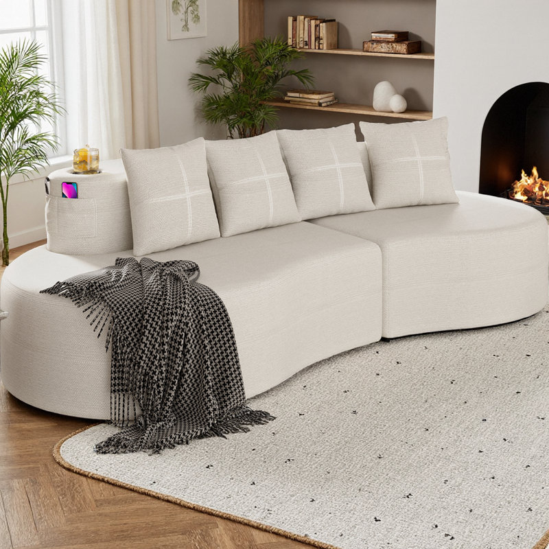 Canapé modulaire incurvé Modern Modern, Beige