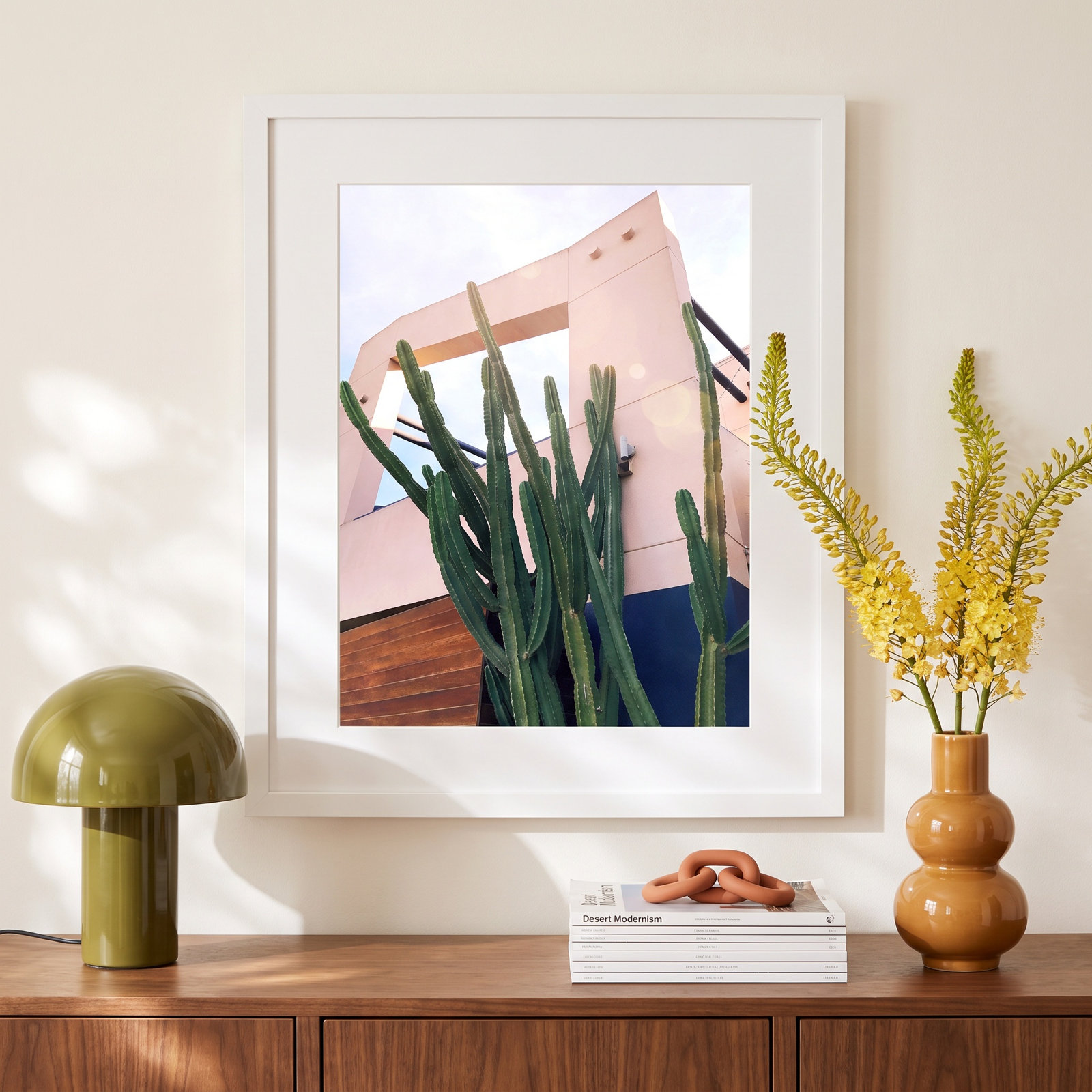 Abbot Kinney Blvd Photo Print, 25.38" H x 20.38" W x 0.875" D, White Framed