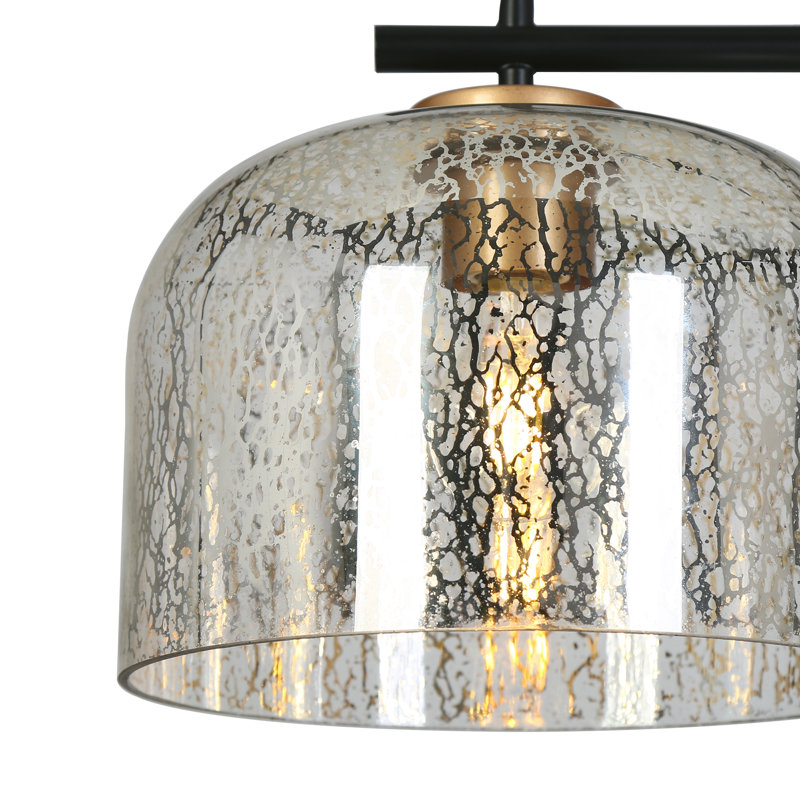 Luminaire suspendu linéaire à 3 lumières à intensité variable pour îlot de cuisine 43,3 po Allenstown, Mercure