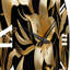 Horloge murale Golden Flower-93378997