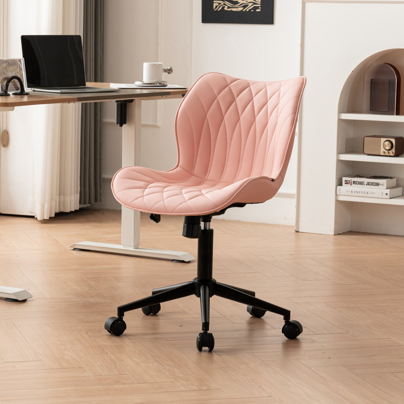 Chaise de bureau Maddoux, Rose