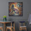  «Cat Vibrant Abstract» par Rey Klimt, art mural en métal-949079949