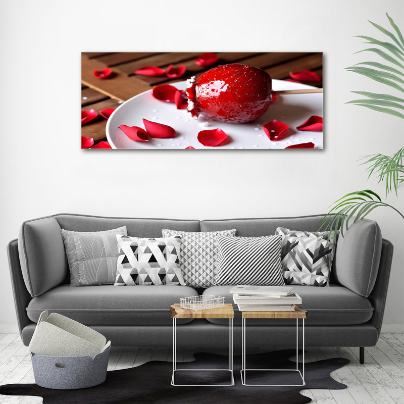 Apple On Canvas A Stick - No Frame Print on Canvas